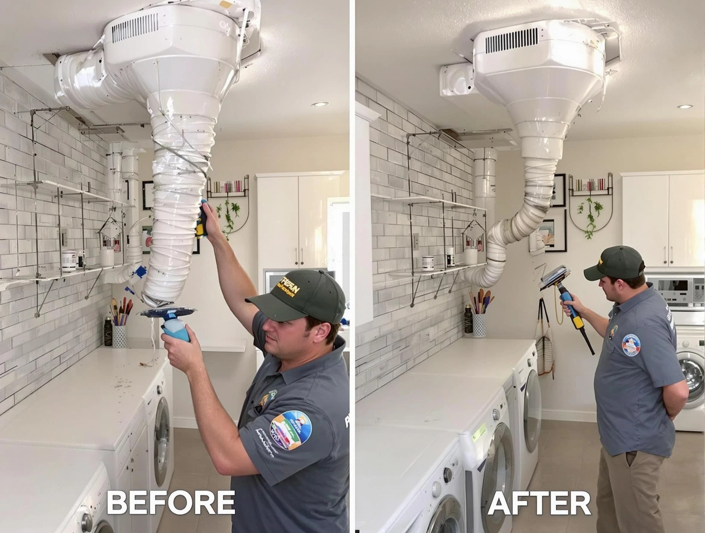 Professional dryer exhaust vent cleaning by Powder Springs Dryer Vent Cleaning in Powder Springs