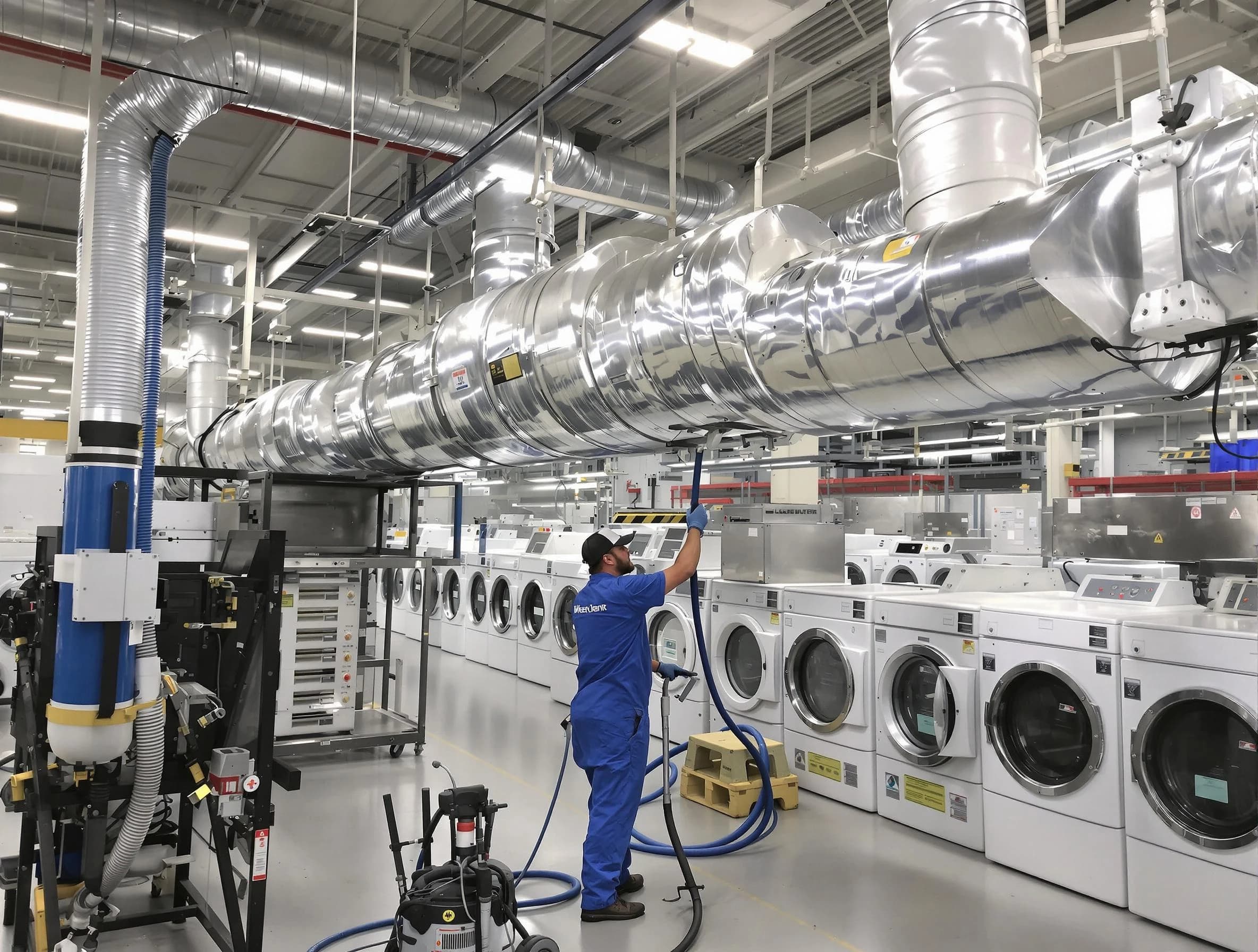 Powder Springs Dryer Vent Cleaning team performing heavy-duty industrial dryer vent cleaning in Powder Springs