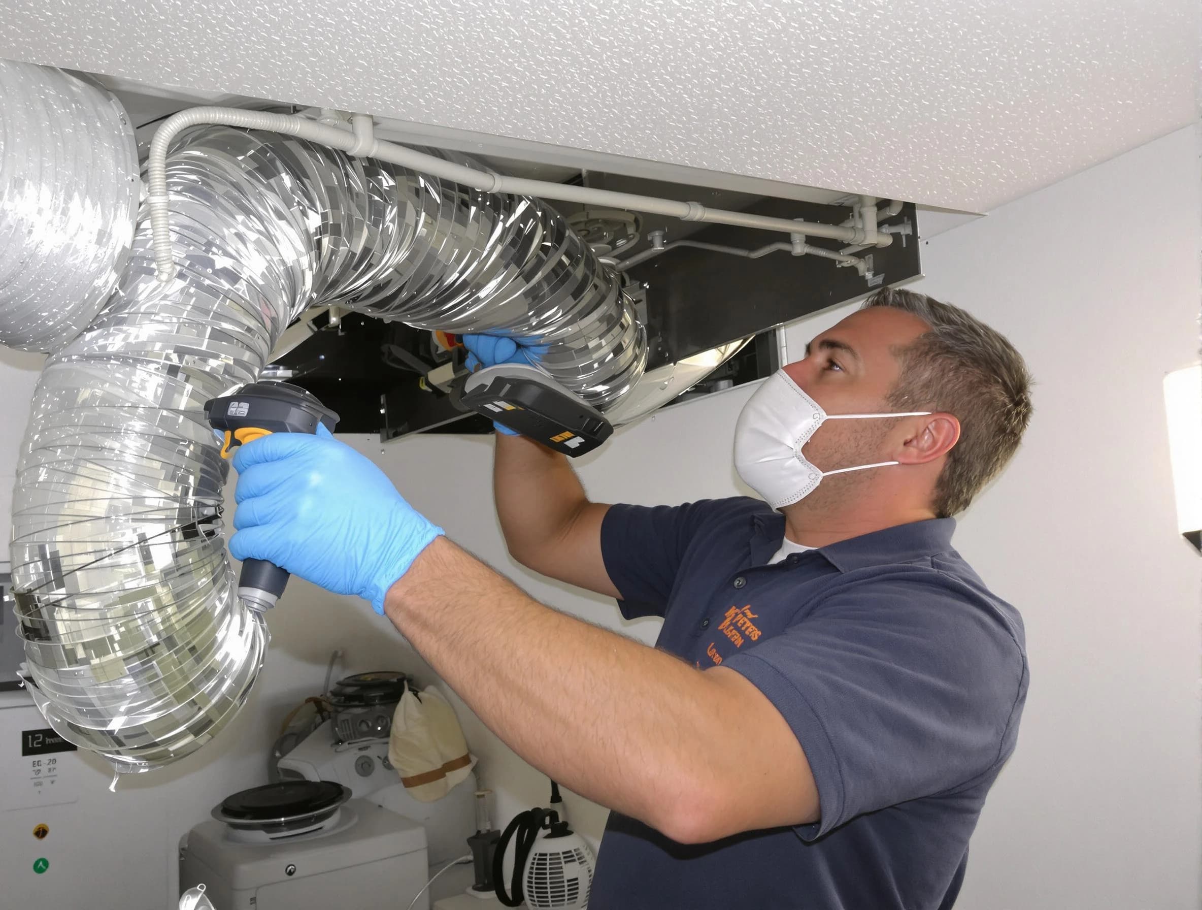 Powder Springs Dryer Vent Cleaning professional performing thorough residential dryer vent cleaning in Powder Springs